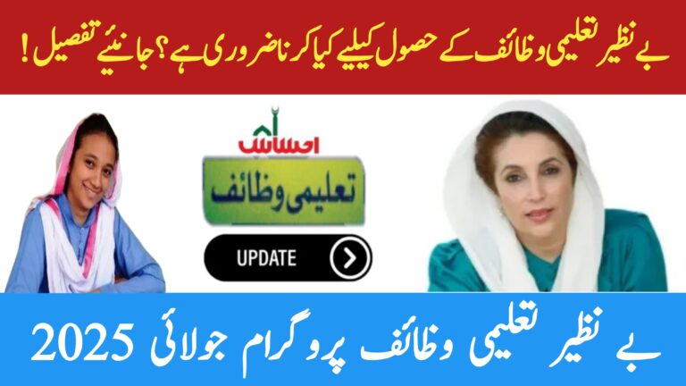 Benazir Taleemi Wazaif July 2025 Latest Update, 8171webportal.ehsasapnaghar.com