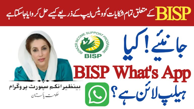 BISP WhatsApp Helpline||How to File and Resolve Complaints Easily in 2025, 8171webportal.ehsasapnaghar.com