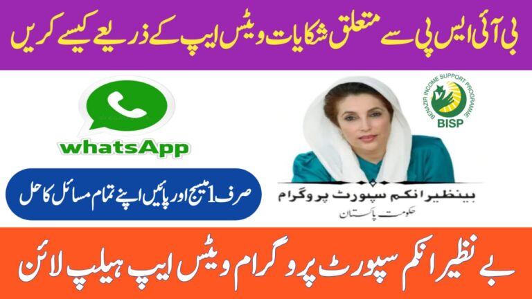 BISP WhatsApp Complaint Service || Complete Guide to Solving Issues in 2025, 8171webportal.ehsasapnaghar.com