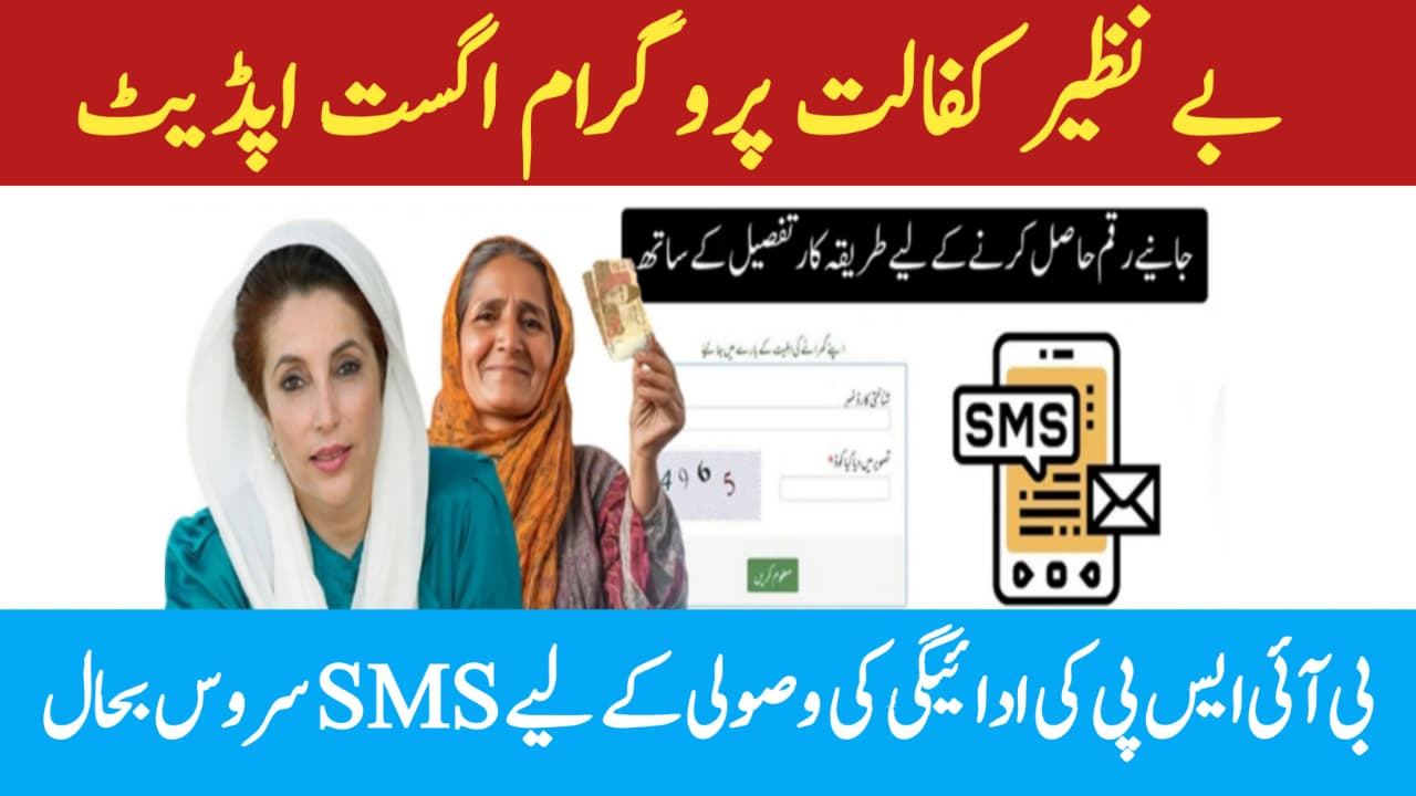 BISP SMS Service Restored for Payment Collection || August 2025 Update, 8171webportal.ehsasapnaghar.com